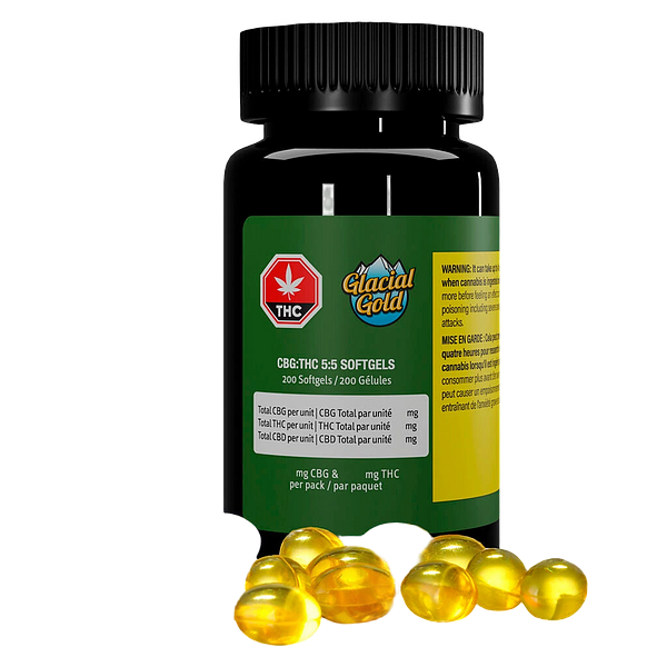 Glacial Gold - Cbg:Thc 5:5 Softgels