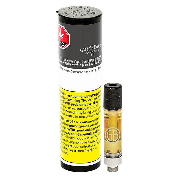 Greybeard - Afghani Sunrise Pure Live Resin 510 Thread Cartridge