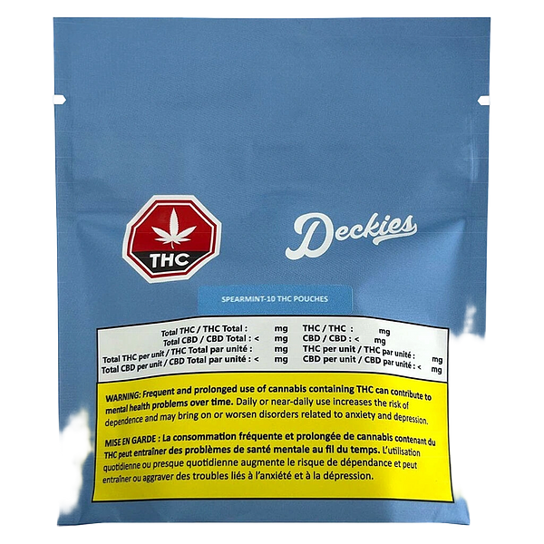 Deckies - Spear Mint - 10 THC Pouches