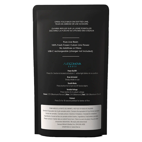 Tribal - G Mint Supernova Live Resin All In One Vape