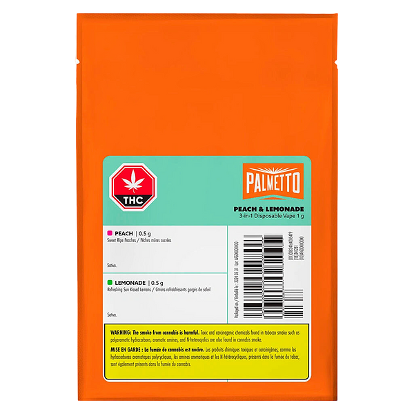 Palmetto - Peach & Lemonade 3 In 1 Disposable