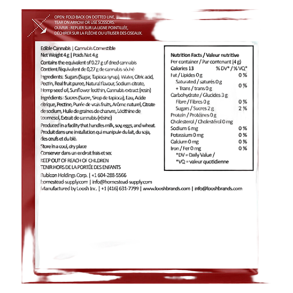 Homestead - Cherry Sativa Resin Chews