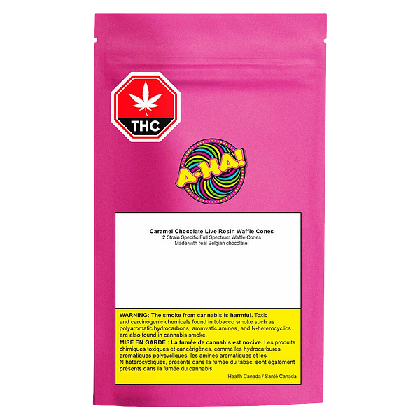 A-HA! - Caramel Chocolate Live Rosin Waffle Cones