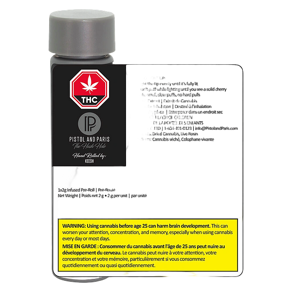 Pistol and Paris - Hash Hole LTO Infused Pre Roll