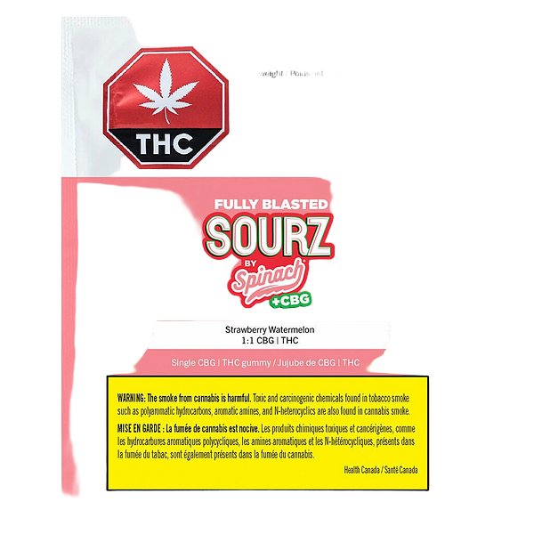 SOURZ by Spinach - Fully Blasted Strawberry Watermelon Soft Chews