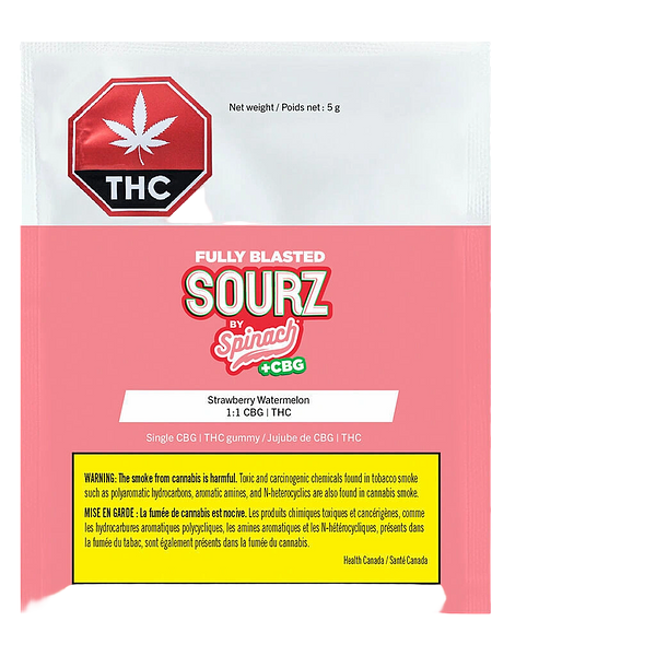 SOURZ by Spinach - Fully Blasted Strawberry Watermelon Soft Chews
