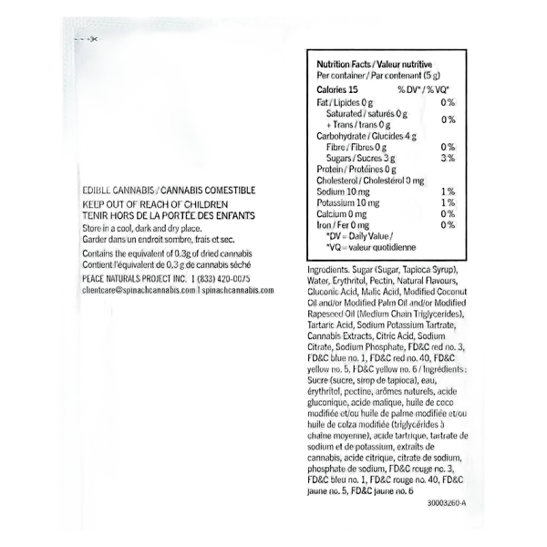 SOURZ by Spinach - Fully Blasted Peach Passionfruit 1:1 Chews