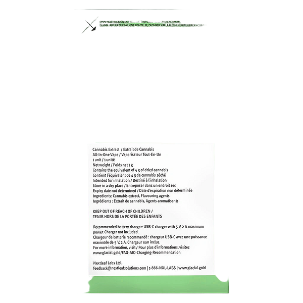 Glacial Gold - Anytime 1:1 Honey Dewcumber All In One Vape