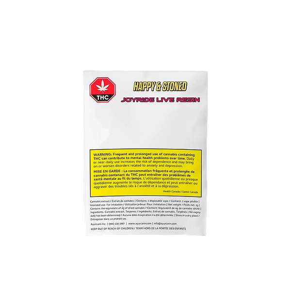 Happy & Stoned - Joyride Live Resin Disposable Vape