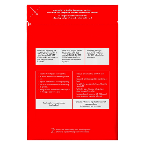 Versus - Duel White Widow Fs vs Cherry Smokakola 2-in-1 Disposable