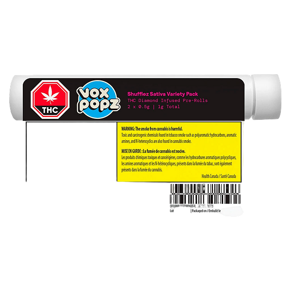 Vox Popz - Shufflez Sativa Diamond Infused Pre-Roll