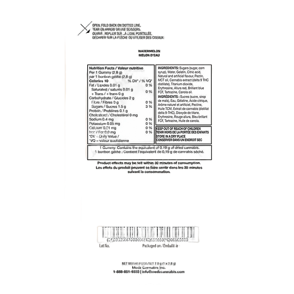 Glenn's - no.15 Delta 9 Distillate-Watermelon Gummie