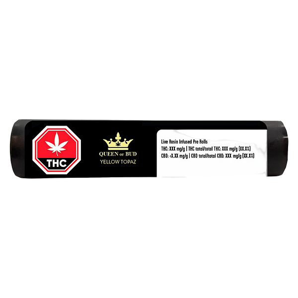 Queen of Bud - Yellow Topaz Live Rosin Mango Honey Infused Pre-Roll