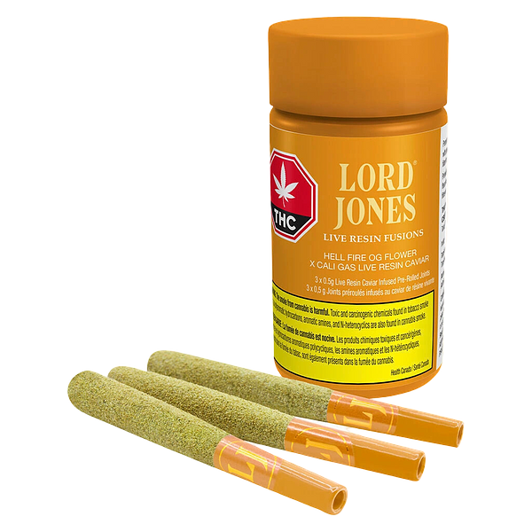 Lord Jones - Hell Fire Og X Cali Gas Live Resin Fusions Infused Pre-Roll