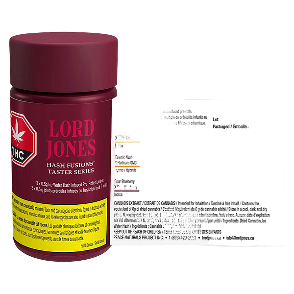 Lord Jones - Hash Fusions Taster Series Infused Pre-Roll