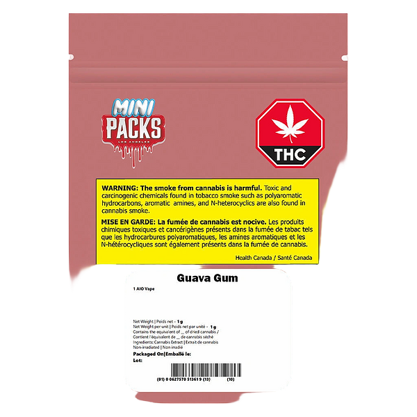Mini Packs - Guava Gum Disposable Vape