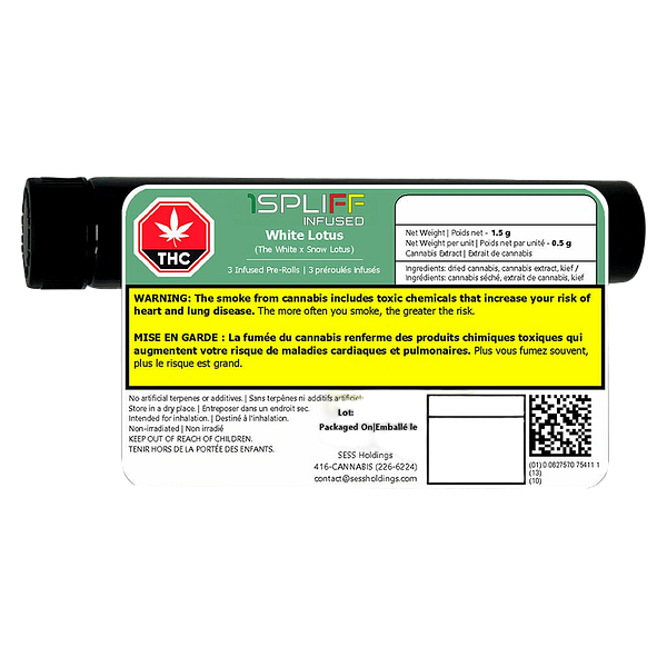 1Spliff Infused - White Lotus Infused Pre-Roll