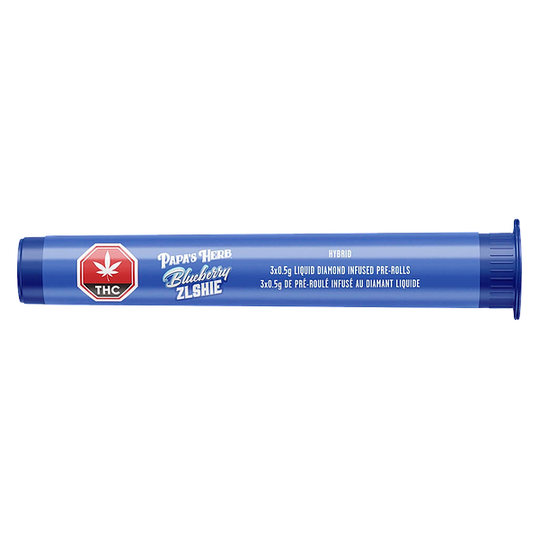 Papa's Herb - Blueberry Zlshie Kief Coated Diamond Infused Pre-Roll