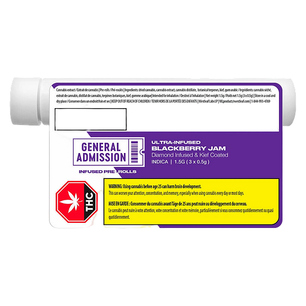 General Admission - Blackberry Jam Diamond Infused Pre-Roll