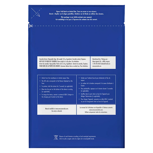 Versus - DUEL Purple Afghani FS vs 2:1 Blue Lemonade 2-in-1 Disposable Vape