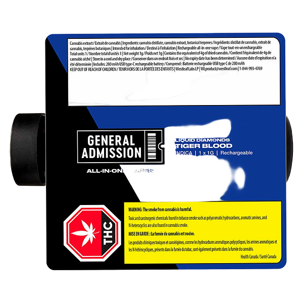 General Admission - Tiger Blood Liquid Diamond All-In-One Vape