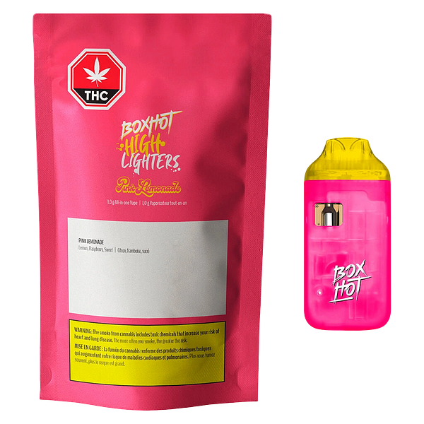 BOXHOT Highlighters - Pink Lemonade Disposable Vape