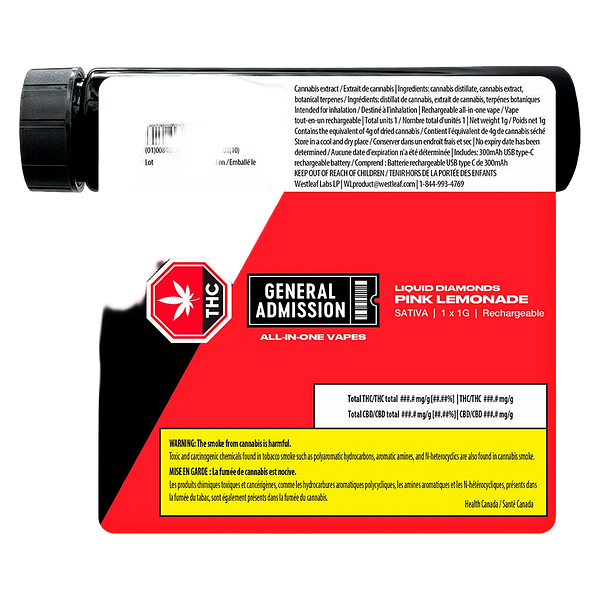 General Admission - Pink Lemonade Liquid Diamond Disposable Vape