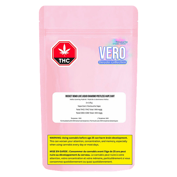 VERO - Rocket Bomb Live Liquid Diamond POSTLESS 510 Thread Cartridge
