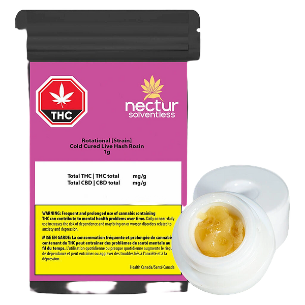 Nectur Solventless - Solventless Rotating Cold Cured Live Hash Rosin