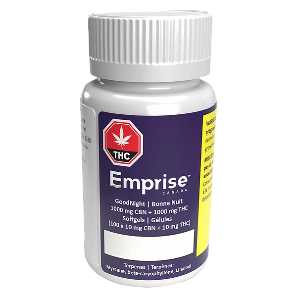 Emprise Canada - GoodNight - 1000 CBN + 1000 THC Softgels