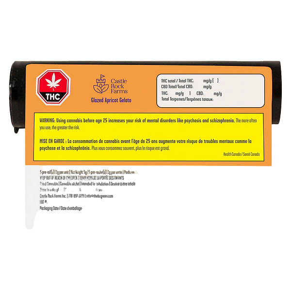 Castle Rock Farms - Glazed Apricot Gelato Pre-Rolls