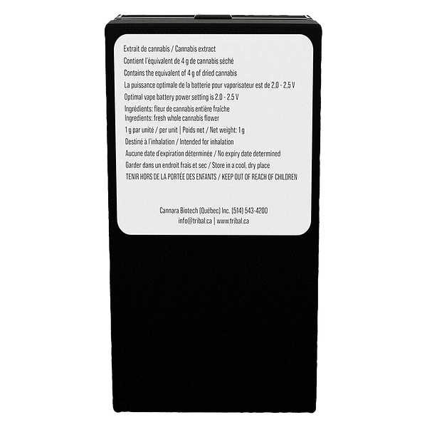 Tribal - Porto Leche Live Resin 510 Thread Cartridge