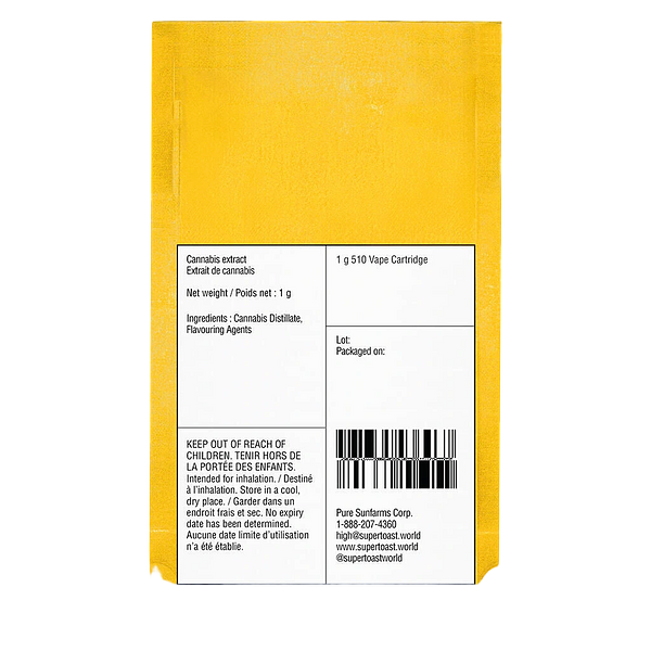 Super Toast - Passionfruit Salute Liquid Diamonds 510 Thread Cartridge