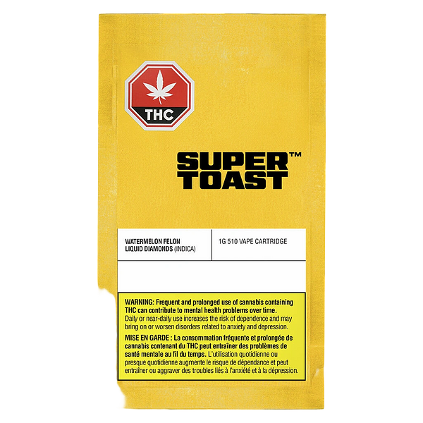 Super Toast - Watermelon Felon Liquid Diamonds 510 Thread Cartridge
