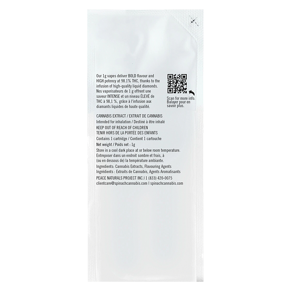 Spinach - Mango Tango Liquid Diamonds 510 Thread Cartridge