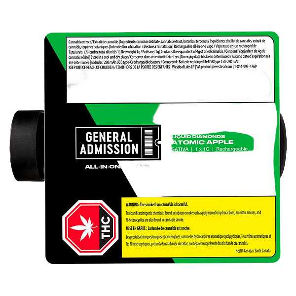 General Admission - Atomic Apple Liquid Diamond All-In-One Vape