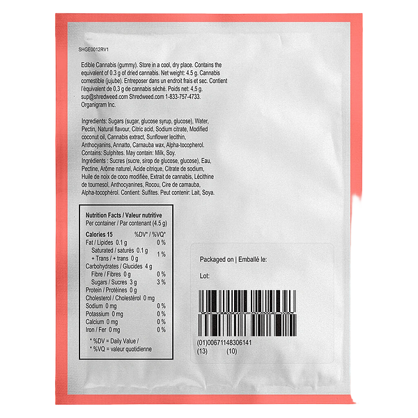 SHRED'EMS - Superberry Lemonade MAX 10 THC Gummy