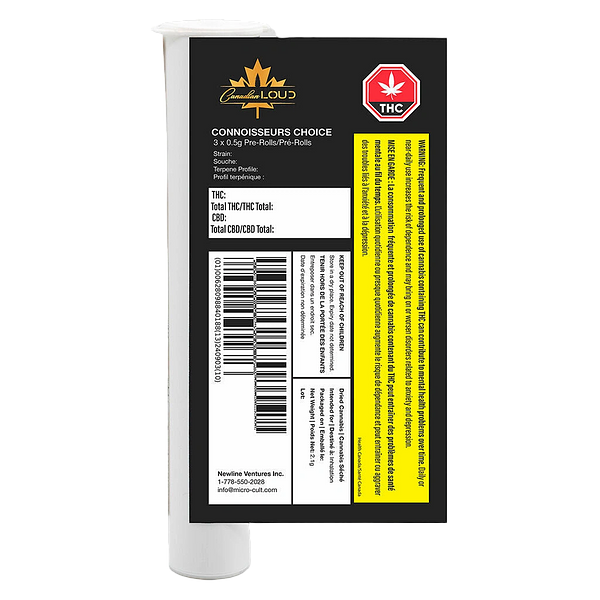 Canadian Loud - Connoisseurs choice - (rotating strain name) Pre Roll