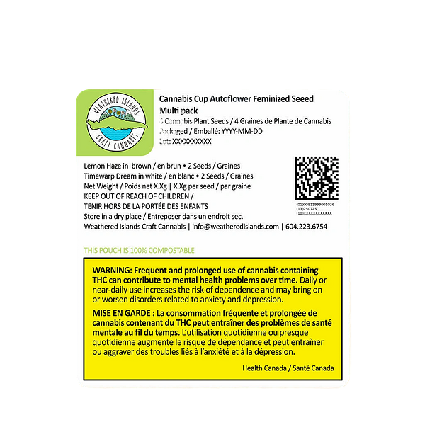 Weathered Islands Craft Cannabis - Cannabis Cup Autoflower Feminized Seed Multi pack