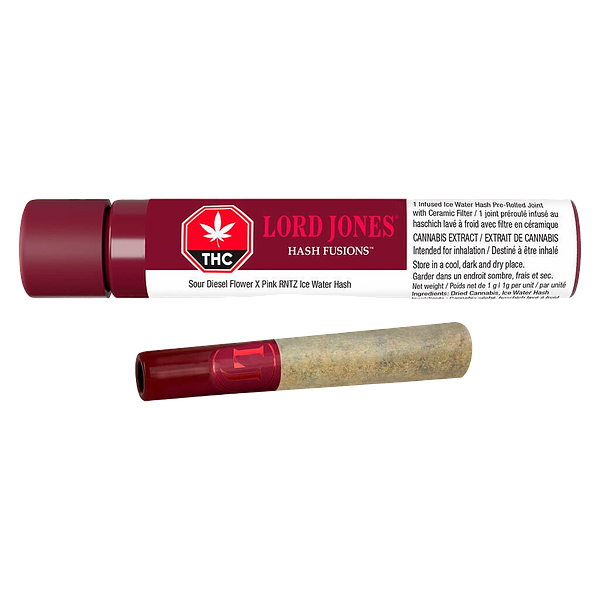 Lord Jones - Hash Fusions - Sour Diesel x Pink RNTZ Infused Pre-Roll