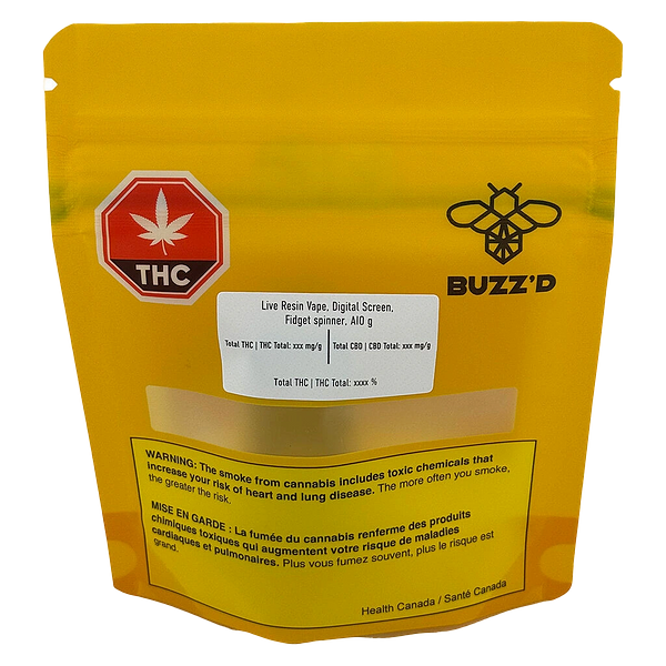 Buzz'd - Live Resin Vape Digital Screen Fidget Spinner AIO