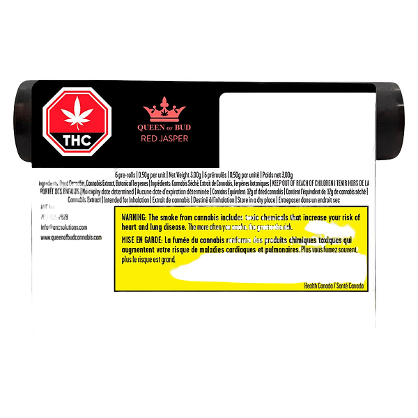 Queen of Bud - Red Jasper Raspberry Chocolate Liquid Infused Pre-Roll Pack