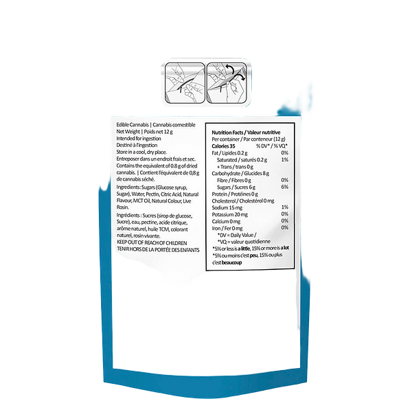 La Boca - Solventless Live Rosin Sour Blue Raz Gummies