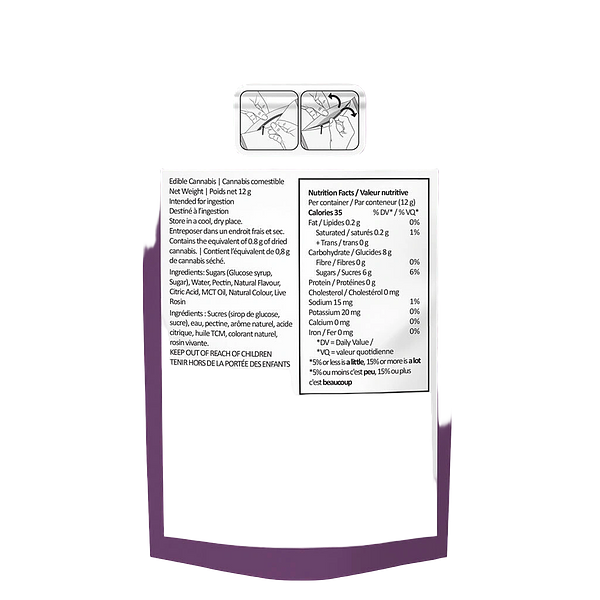 La Boca - Solventless Live Rosin Sour Grape Gummies