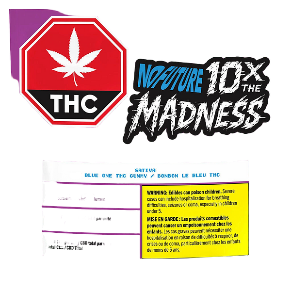 No Future - 10X The Madness: The Blue One Sativa THC Gummies