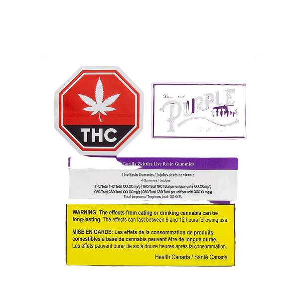 Purple Hills - Gorilla Zkittles Live Resin Gummies