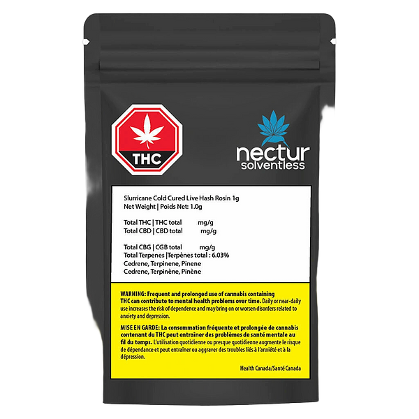 Nectur Solventless - Slurricane Cold Cured Live Hash Rosin
