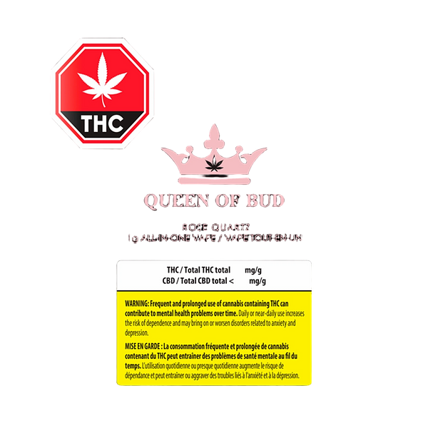 Queen of Bud - Rose Quartz Liquid Crystals All In One Vape
