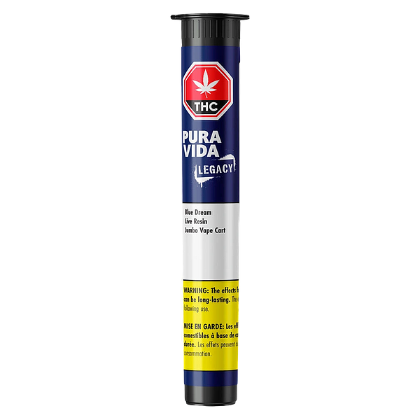 Pura Vida - Blue Dream Live Resin Jumbo 510 Thread Cartridge