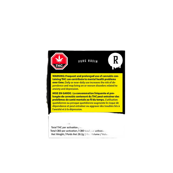 Pure Rosin - 100 Pure Live Rosin Infused MCT Oil - Indica Leaning